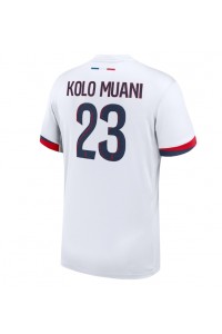 Paris Saint-Germain Randal Kolo Muani #23 Jalkapallovaatteet Vieraspaita 2024-25 Lyhythihainen